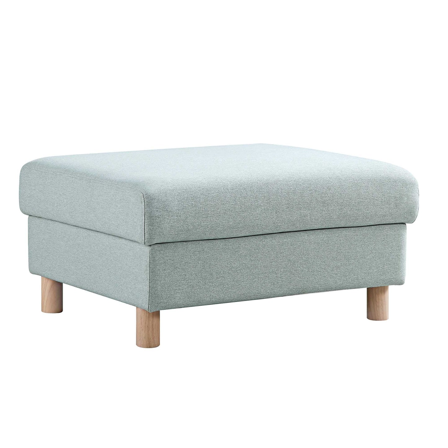 Pouf de rangement en tissu vert sauge Timber