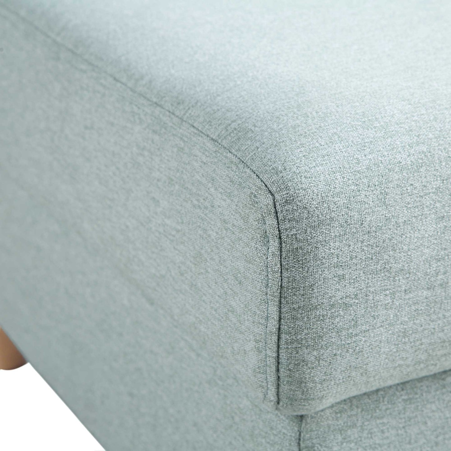 Pouf de rangement en tissu vert sauge Timber