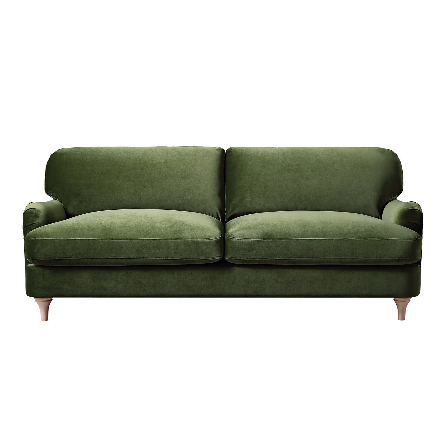 Canapé 3 places en velours vert Daphnis Fern