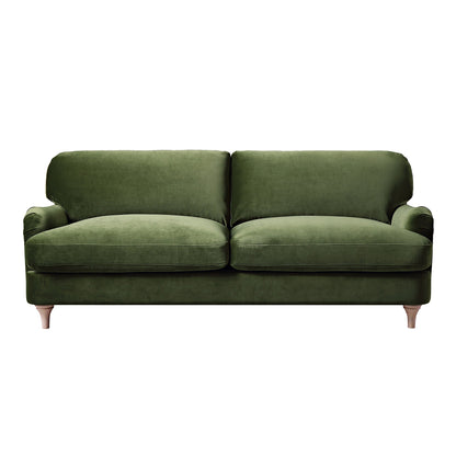 Canapé 3 places en velours vert Daphnis Fern