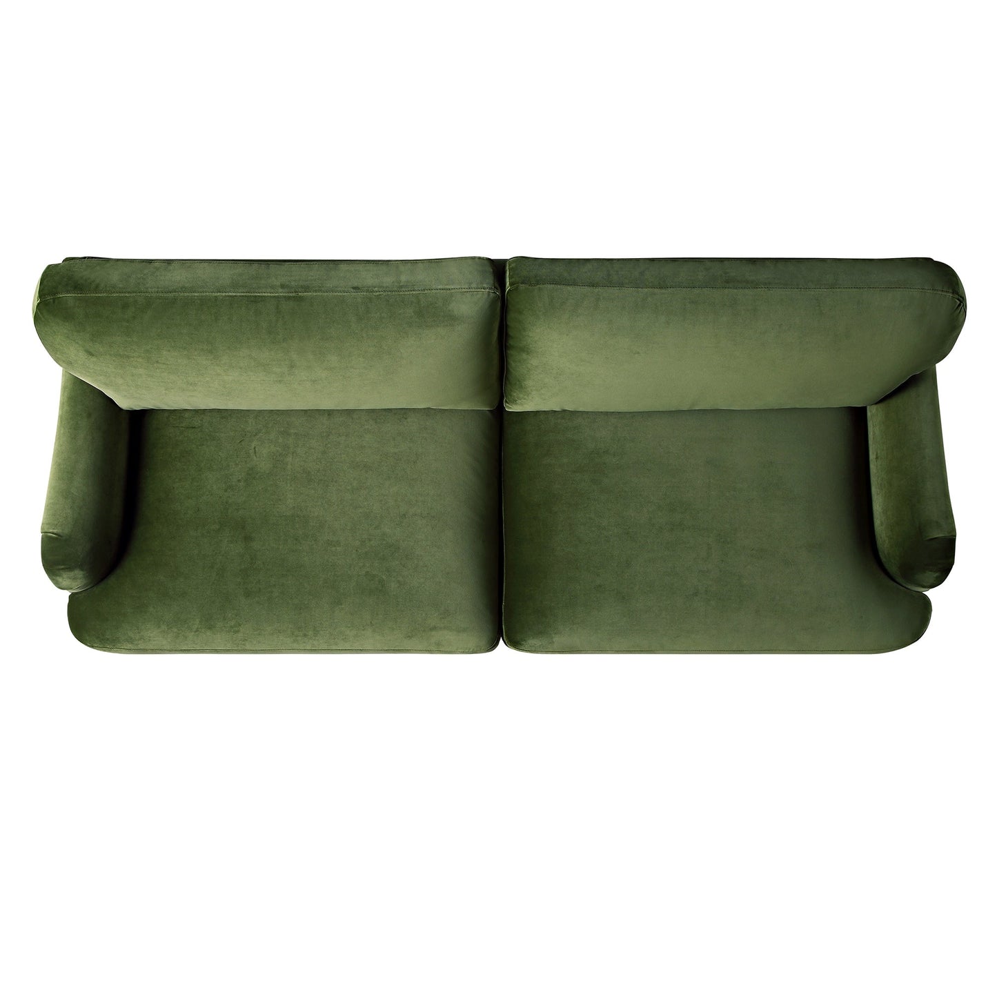 Canapé 3 places en velours vert Daphnis Fern