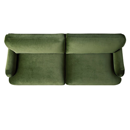 Canapé 3 places en velours vert Daphnis Fern