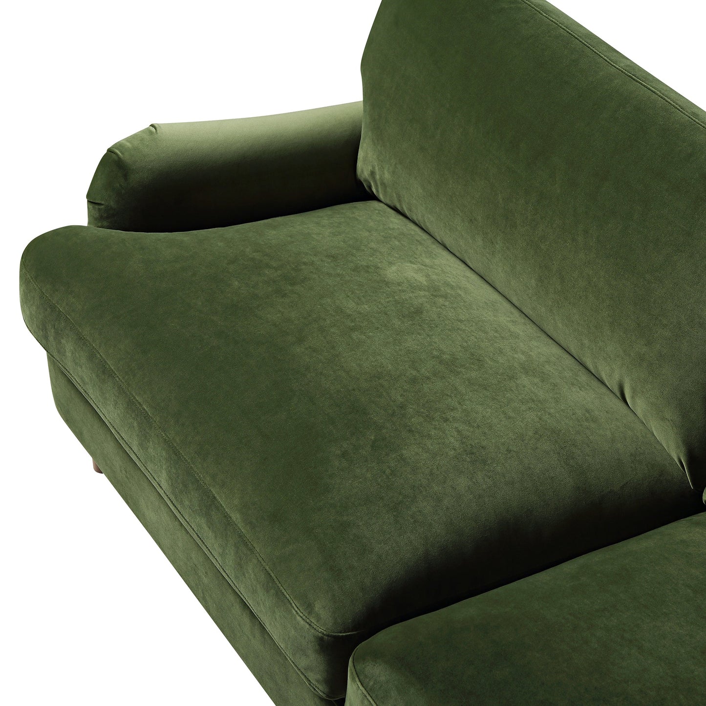 Canapé 3 places en velours vert Daphnis Fern
