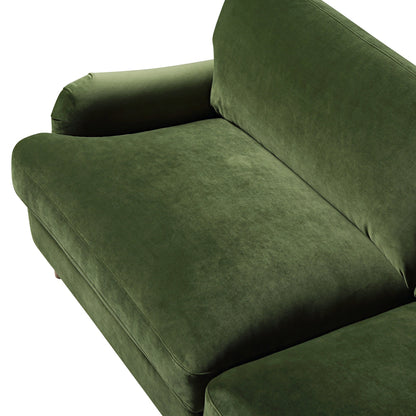 Canapé 3 places en velours vert Daphnis Fern