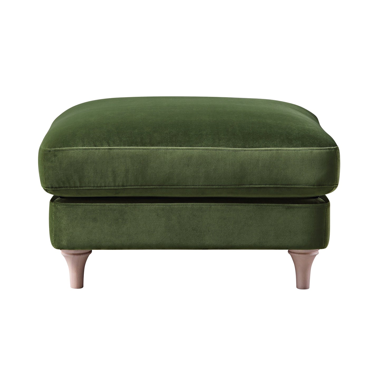 Canapé et repose-pieds en velours vert Daphnis Fern