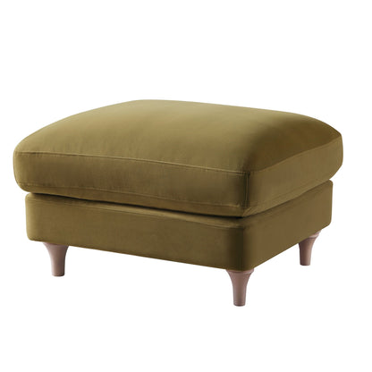 Canapé et repose-pieds en velours Daphnis Fudge