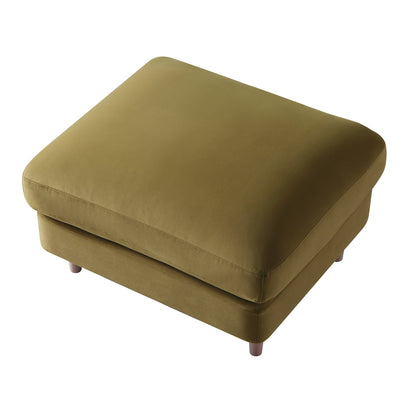 Canapé et repose-pieds en velours Daphnis Fudge