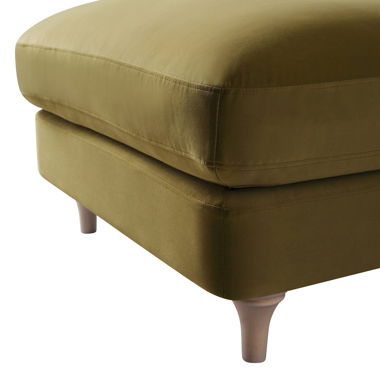 Canapé et repose-pieds en velours Daphnis Fudge