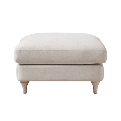 Canapé et repose-pieds en tissu Daphnis Oatmeal