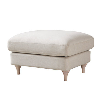 Canapé et repose-pieds en tissu Daphnis Oatmeal