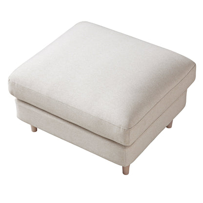 Canapé et repose-pieds en tissu Daphnis Oatmeal