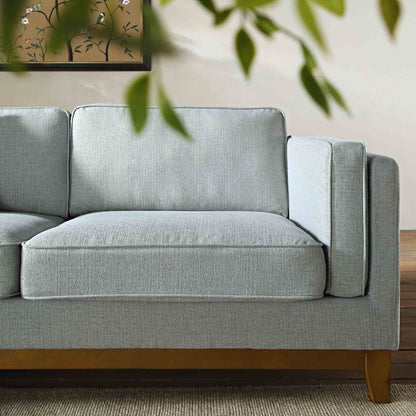 Canapé en tissu tissé Dipley Sage, canapé Grande Chaise, orientation gauche