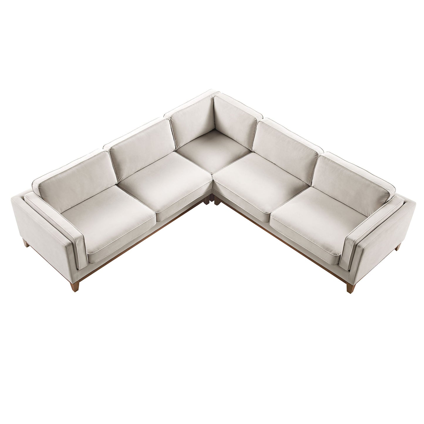 Canapé d'angle Dipley Champagne Velvet Grande
