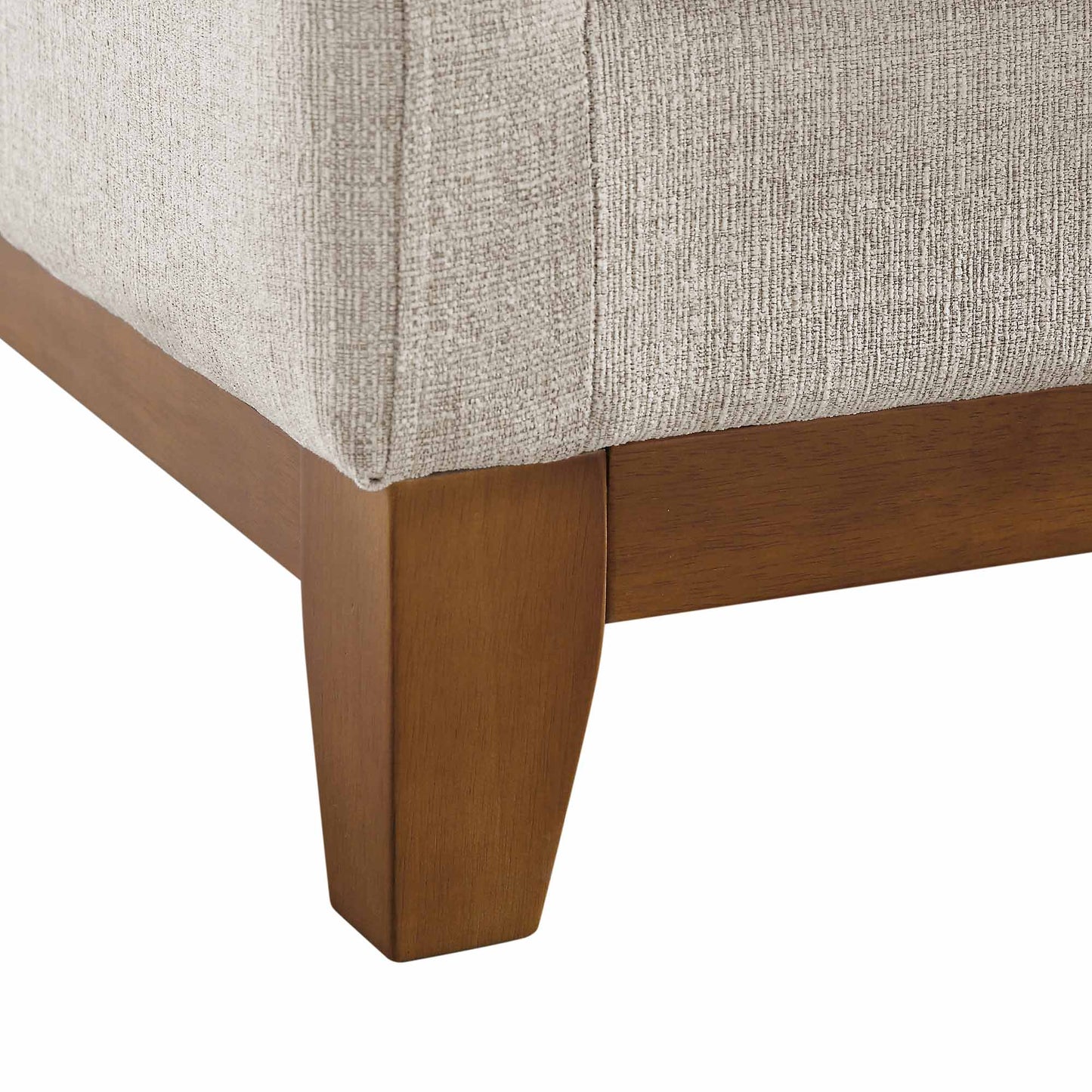Canapé d'angle Dipley en tissu tissé avoine Grande