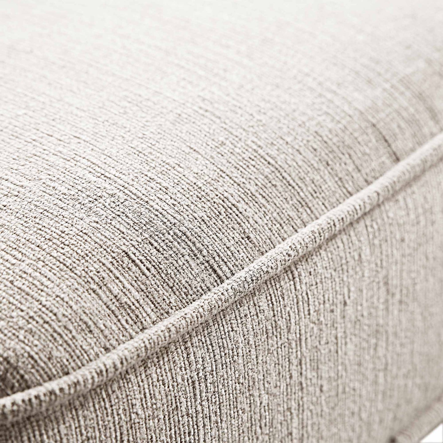 Canapé d'angle Dipley en tissu tissé avoine Grande