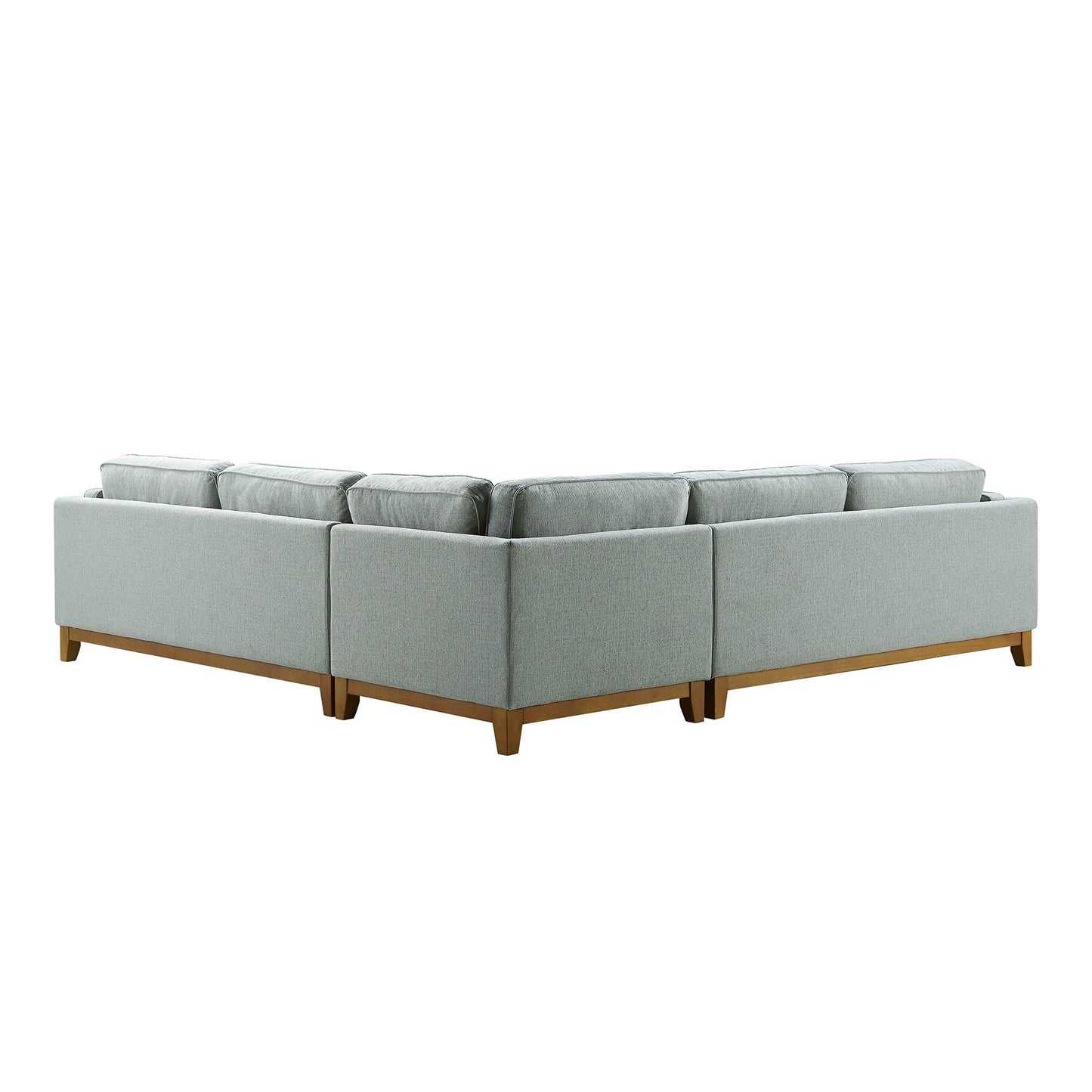 Canapé d'angle Dipley Sage en tissu tissé Grande
