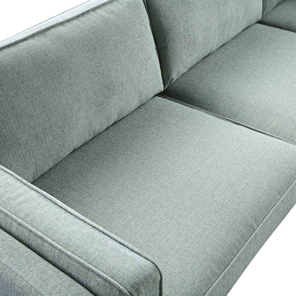 Canapé d'angle Dipley Sage en tissu tissé Grande
