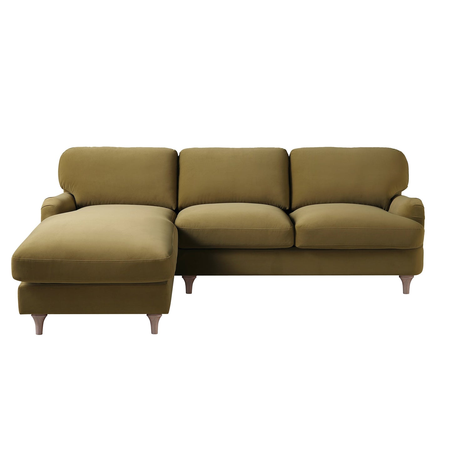 Canapé Daphnis Fudge Velvet, Grande Chaise Longue orientée à gauche