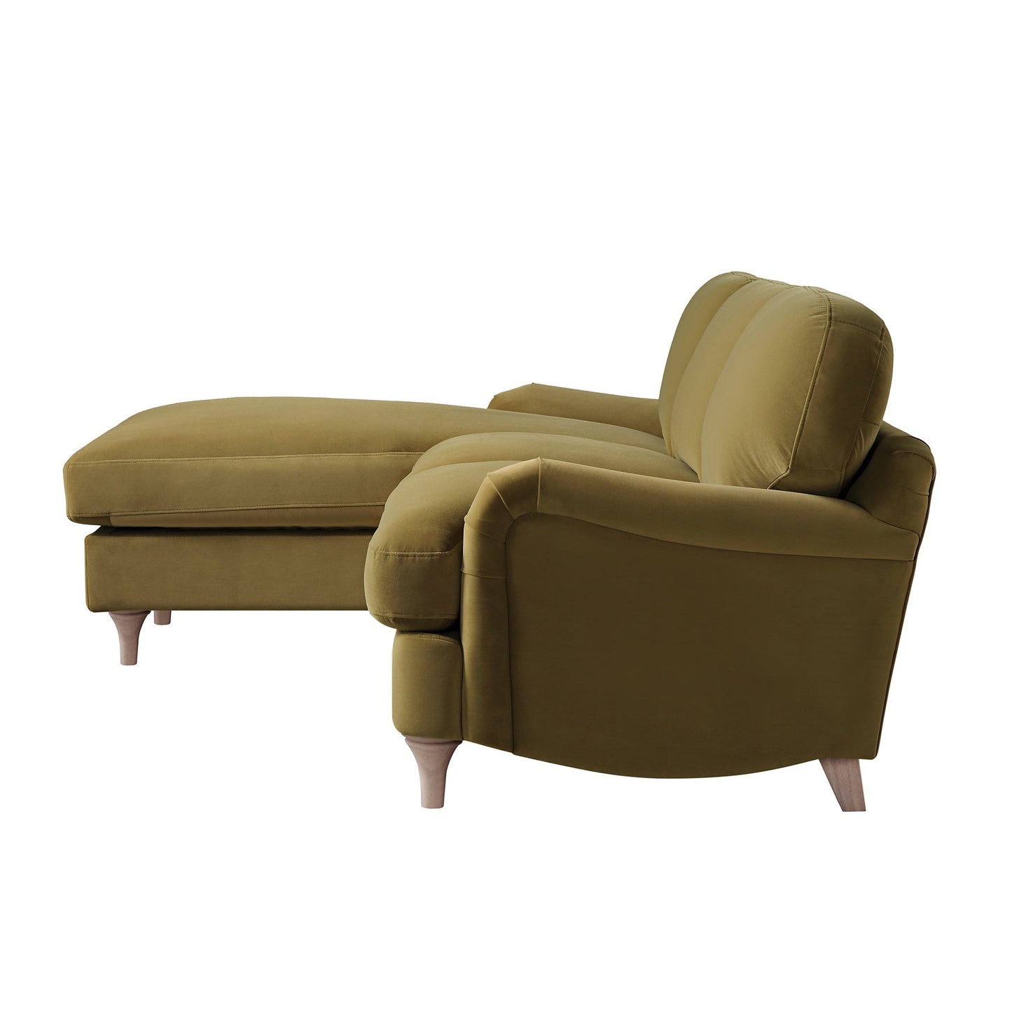 Canapé Daphnis Fudge Velvet, Grande Chaise Longue orientée à gauche