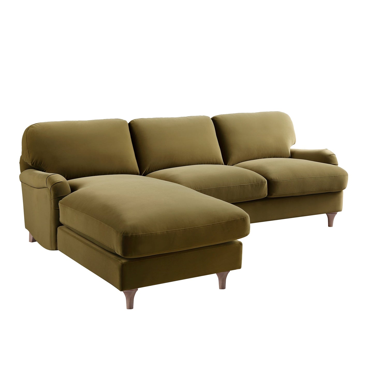Canapé Daphnis Fudge Velvet, Grande Chaise Longue orientée à gauche