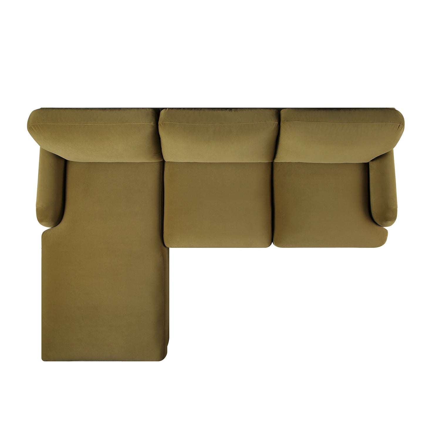 Canapé Daphnis Fudge Velvet, Grande Chaise Longue orientée à gauche