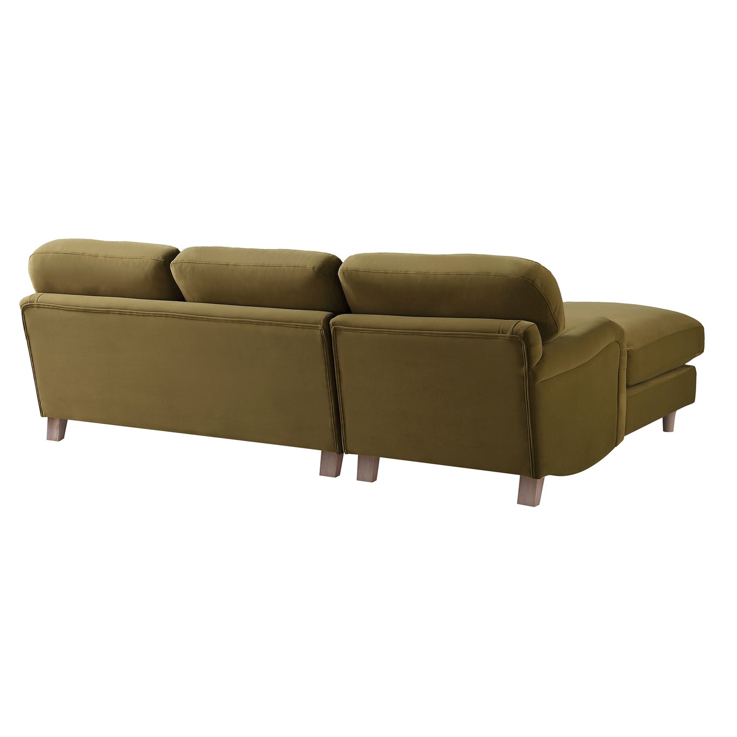Canapé Daphnis Fudge Velvet, Grande Chaise Longue orientée à gauche