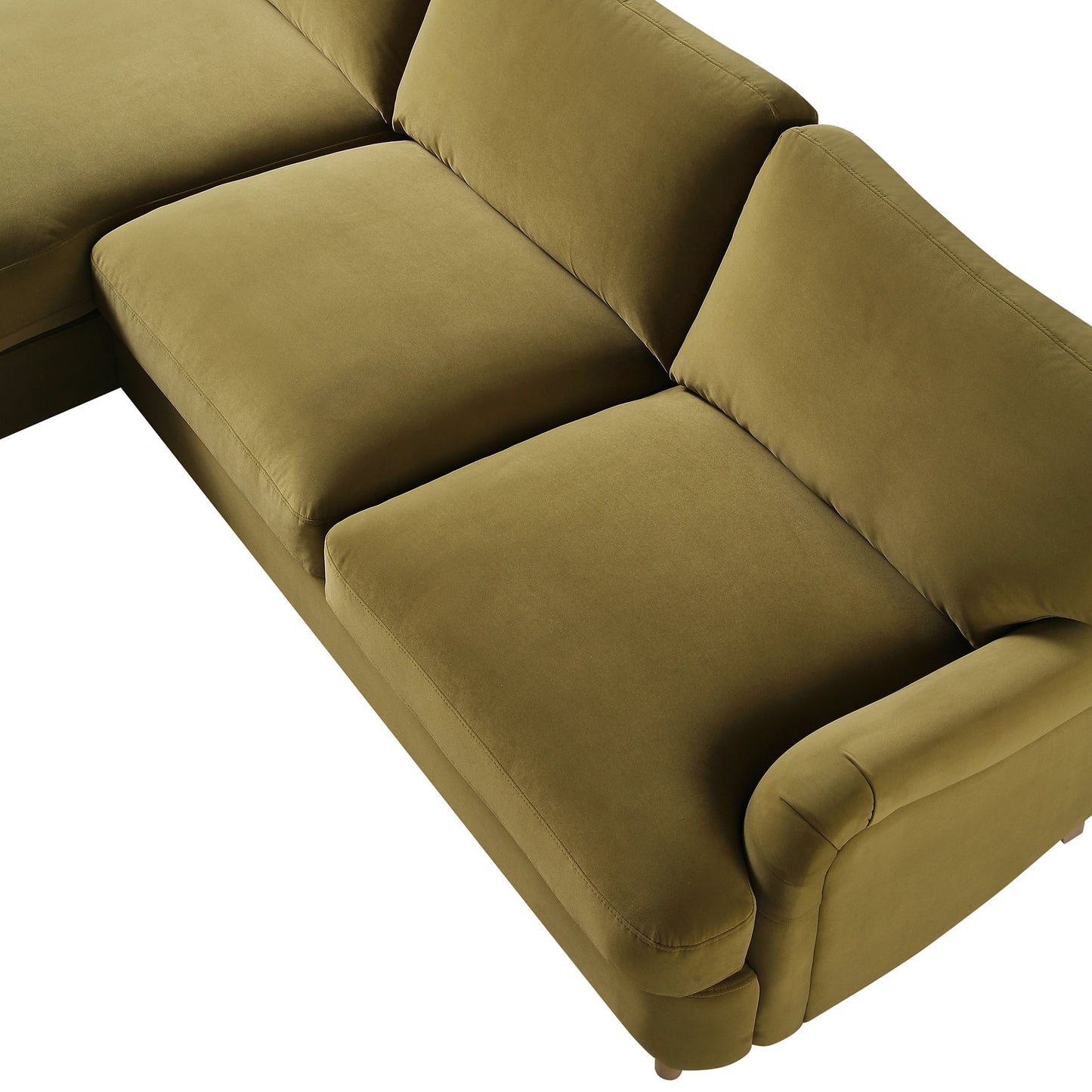 Canapé Daphnis Fudge Velvet, Grande Chaise Longue orientée à gauche