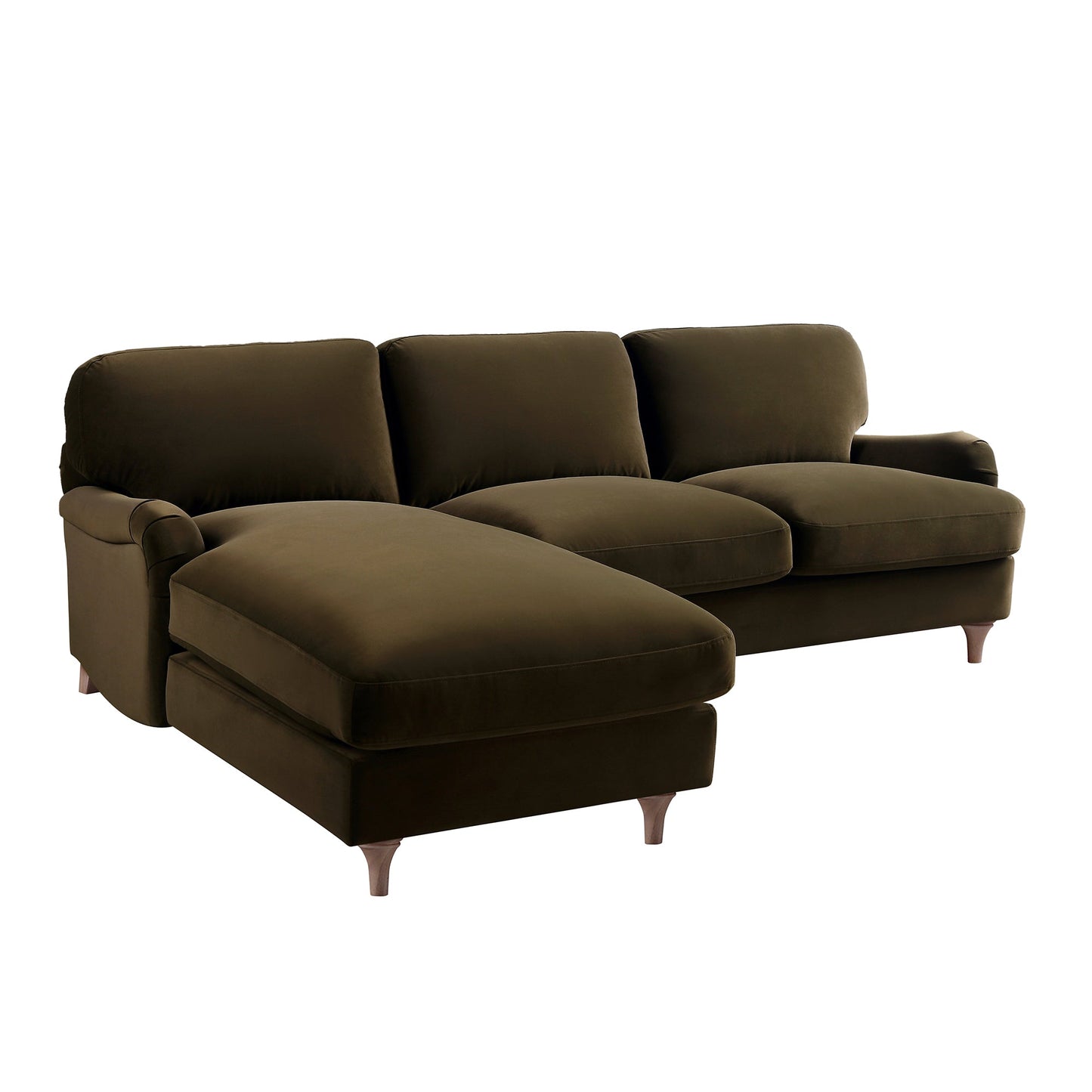 Canapé Daphnis en velours d'algues, Grande Chaise Longue orientée à gauche