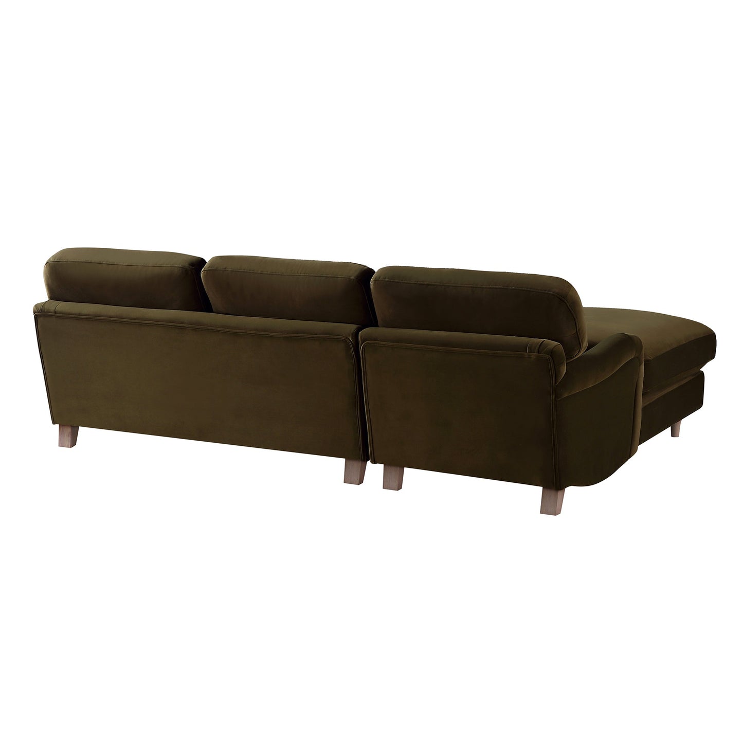 Canapé Daphnis en velours d'algues, Grande Chaise Longue orientée à gauche