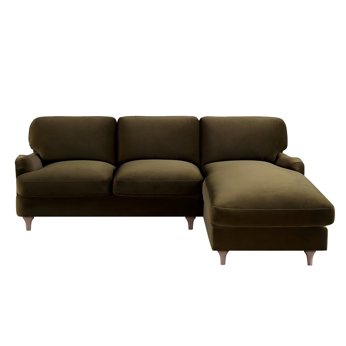 Canapé Daphnis en velours d'algues, Grande Chaise Longue orientée à droite