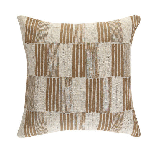 Coussin à point de chaînette en aulne de la collection Boho