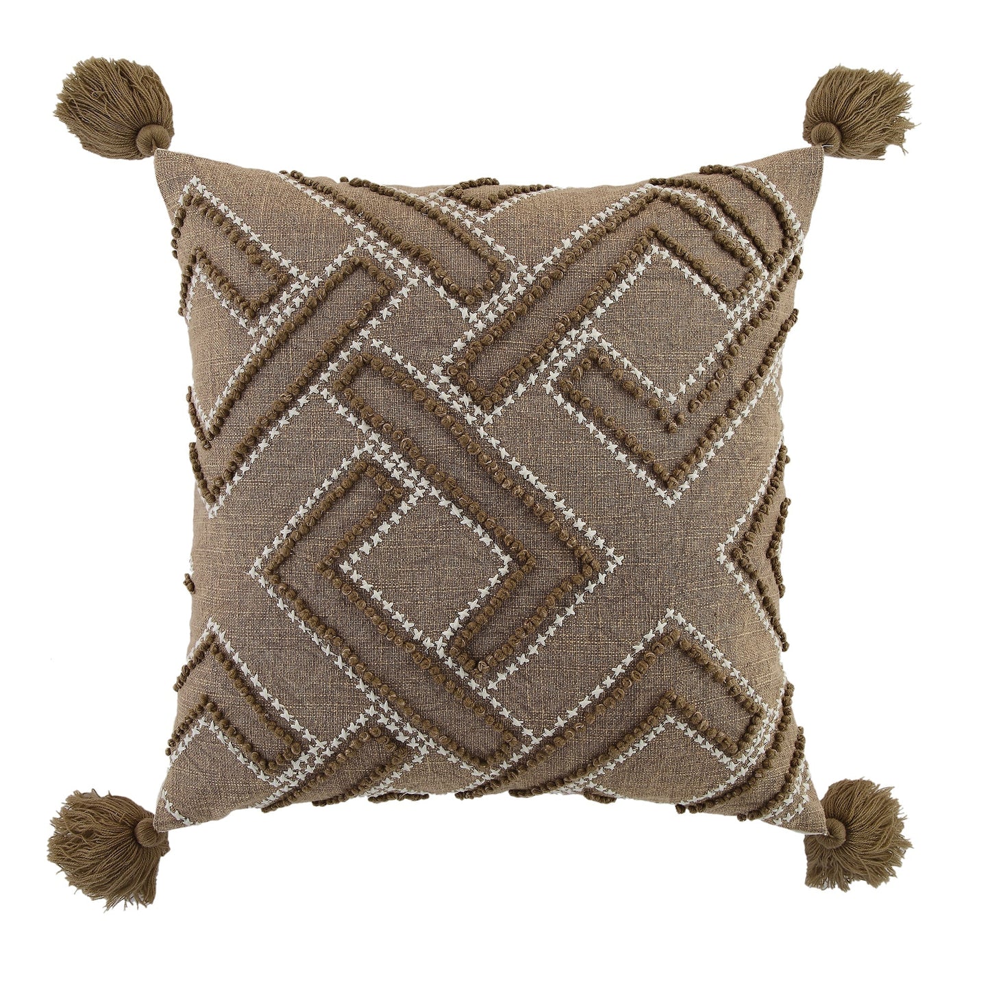 Coussin au point de croix Andes de la collection Boho