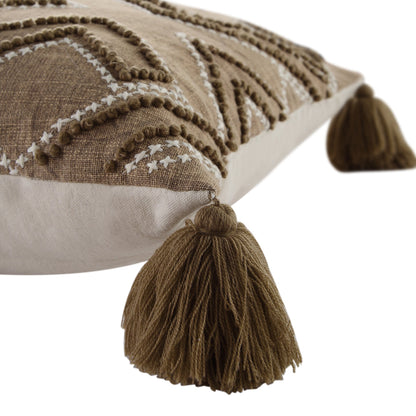 Coussin au point de croix Andes de la collection Boho