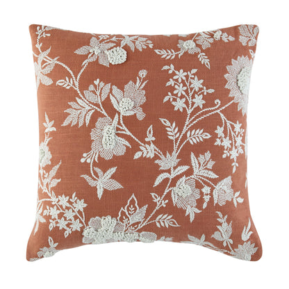 Coussin floral brodé à la main de la collection Aubrey