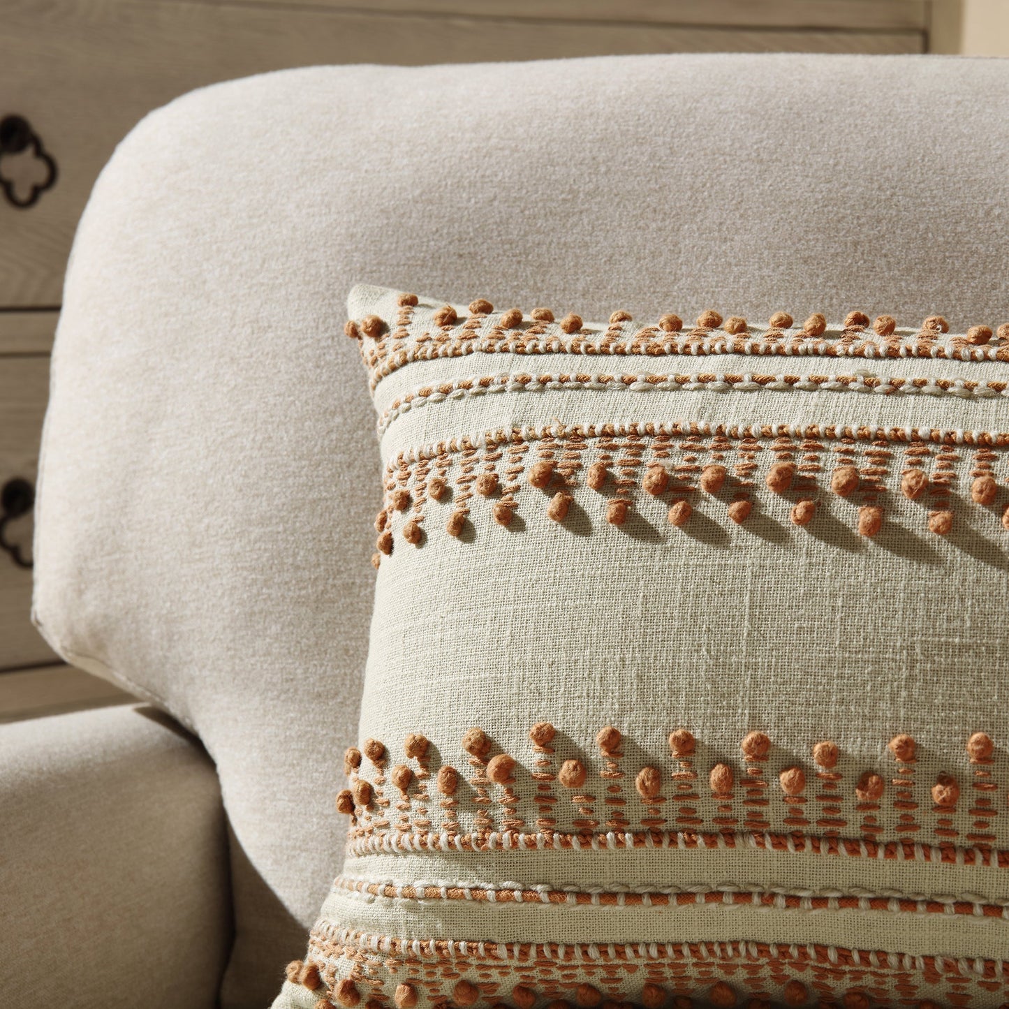 Coussin à nœud français de la collection Aubrey