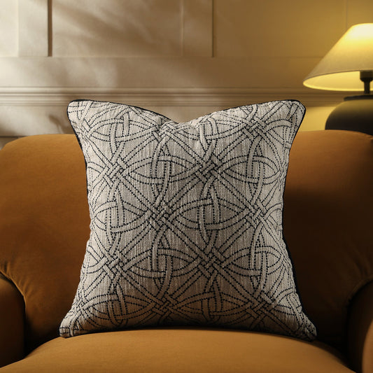 Coussin brodé Baja Monochrome Illusion