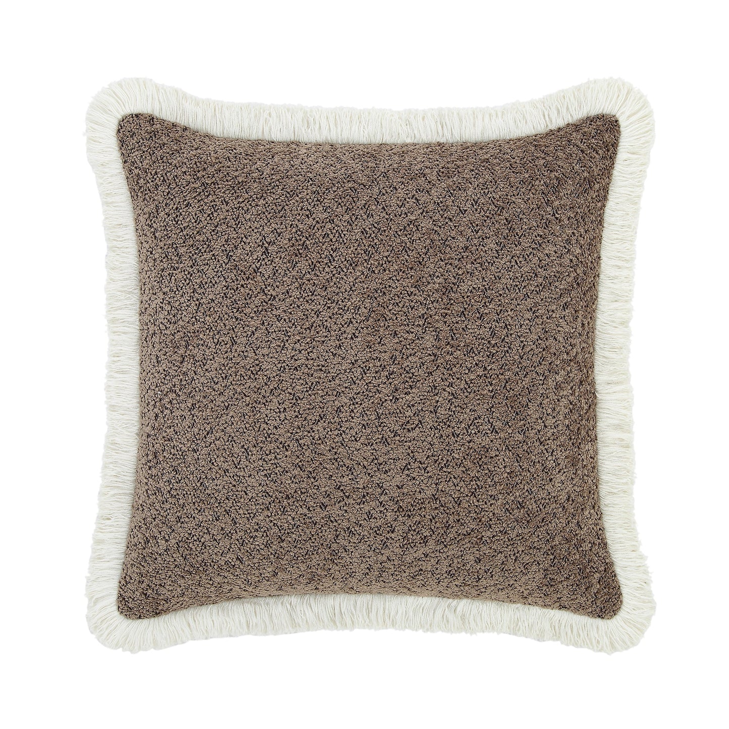 Oreiller à franges en vison bouclé Kyra