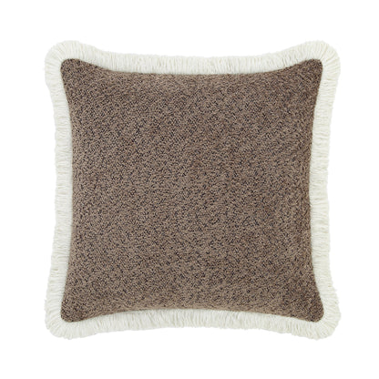 Oreiller à franges en vison bouclé Kyra