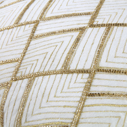 Coussin en velours perlé à la main de la collection Luxe Empire