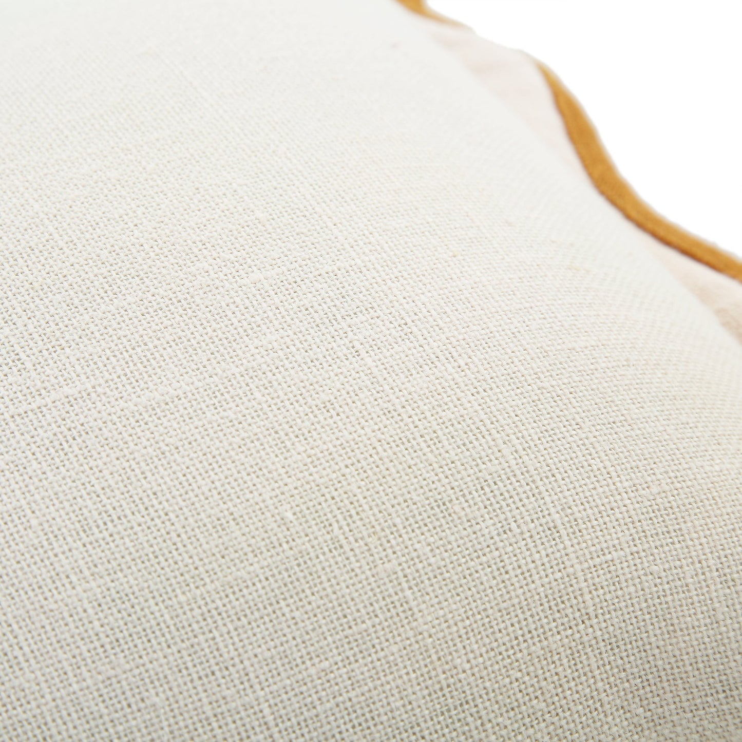 Coussin rectangulaire festonné Evie Linen Butterscotch