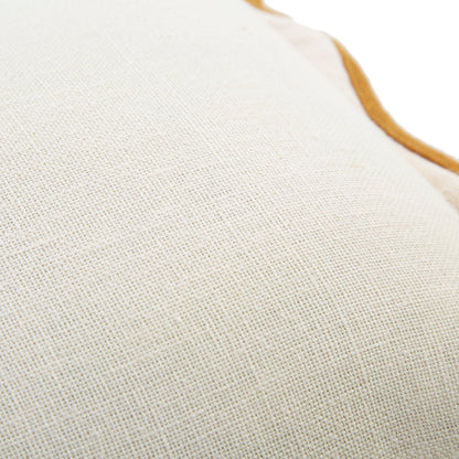 Coussin rectangulaire festonné Evie Linen Butterscotch