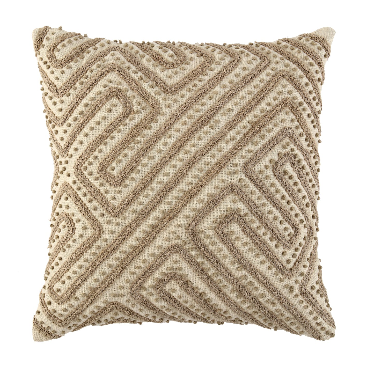 Coussin en corde de jute Inca de la collection Boho