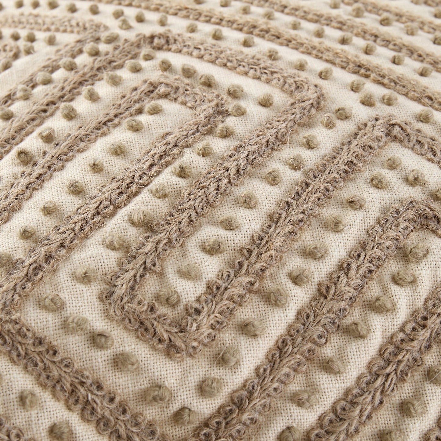 Coussin en corde de jute Inca de la collection Boho