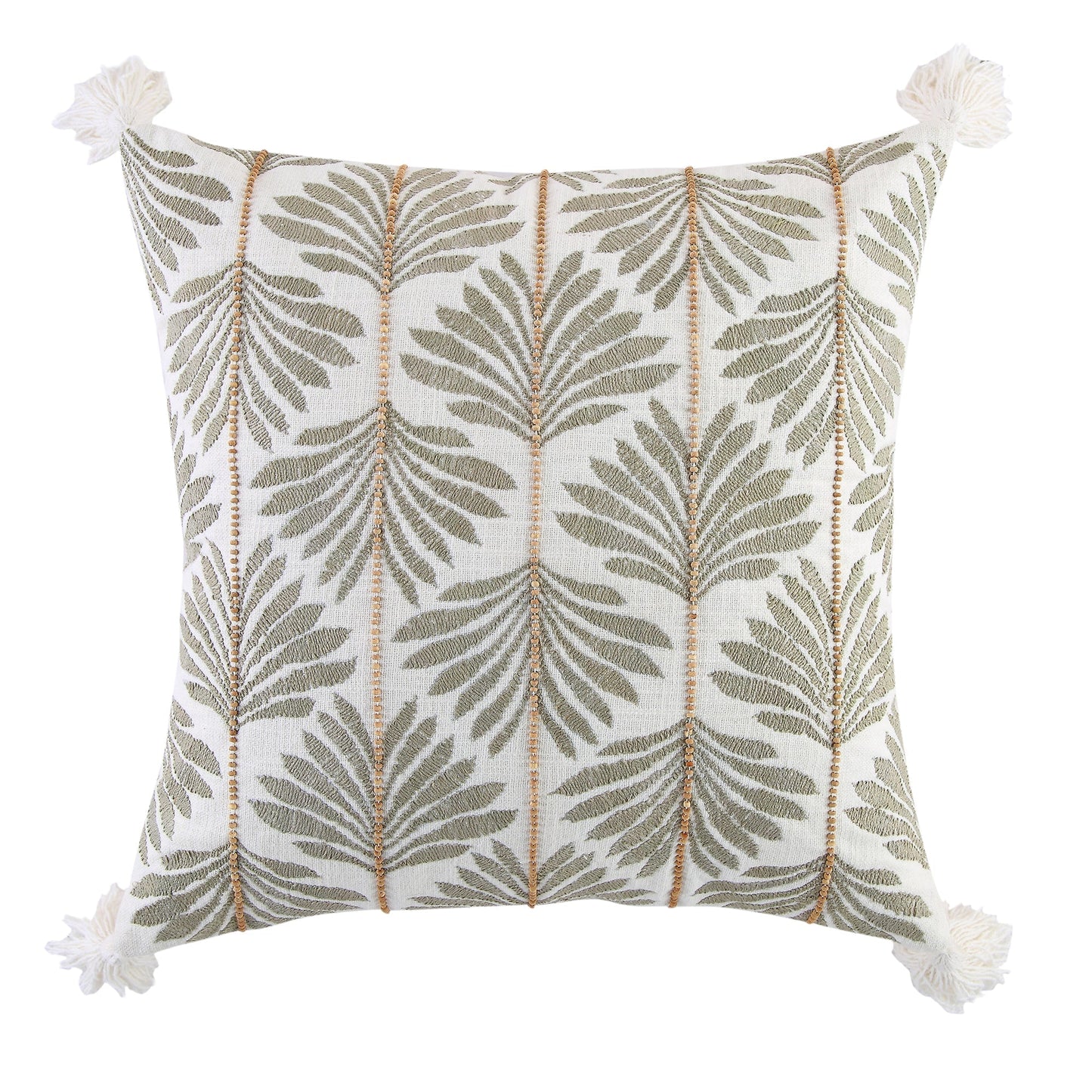 Coussin perlé brodé à la main de la collection Vine Japonica