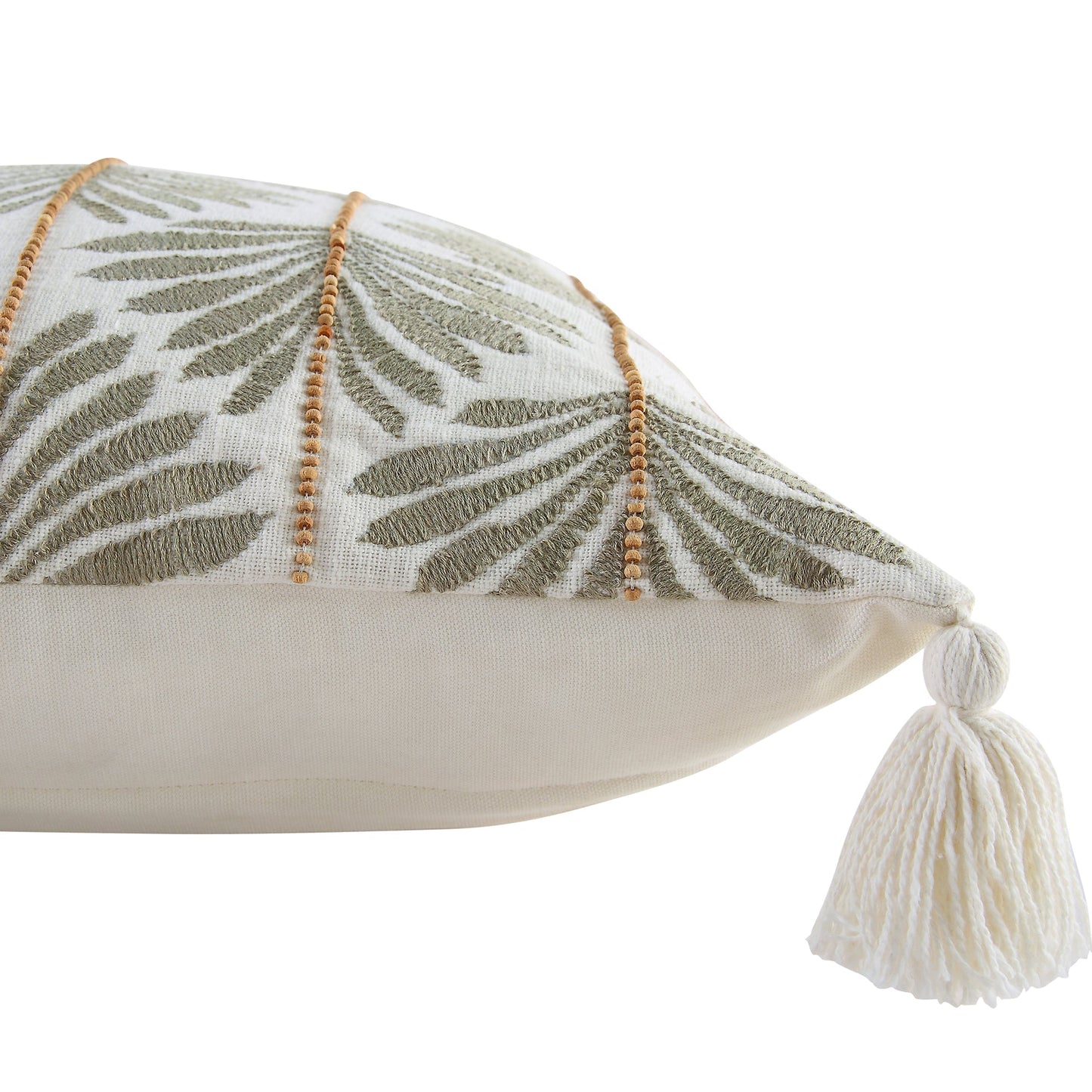Coussin perlé brodé à la main de la collection Vine Japonica