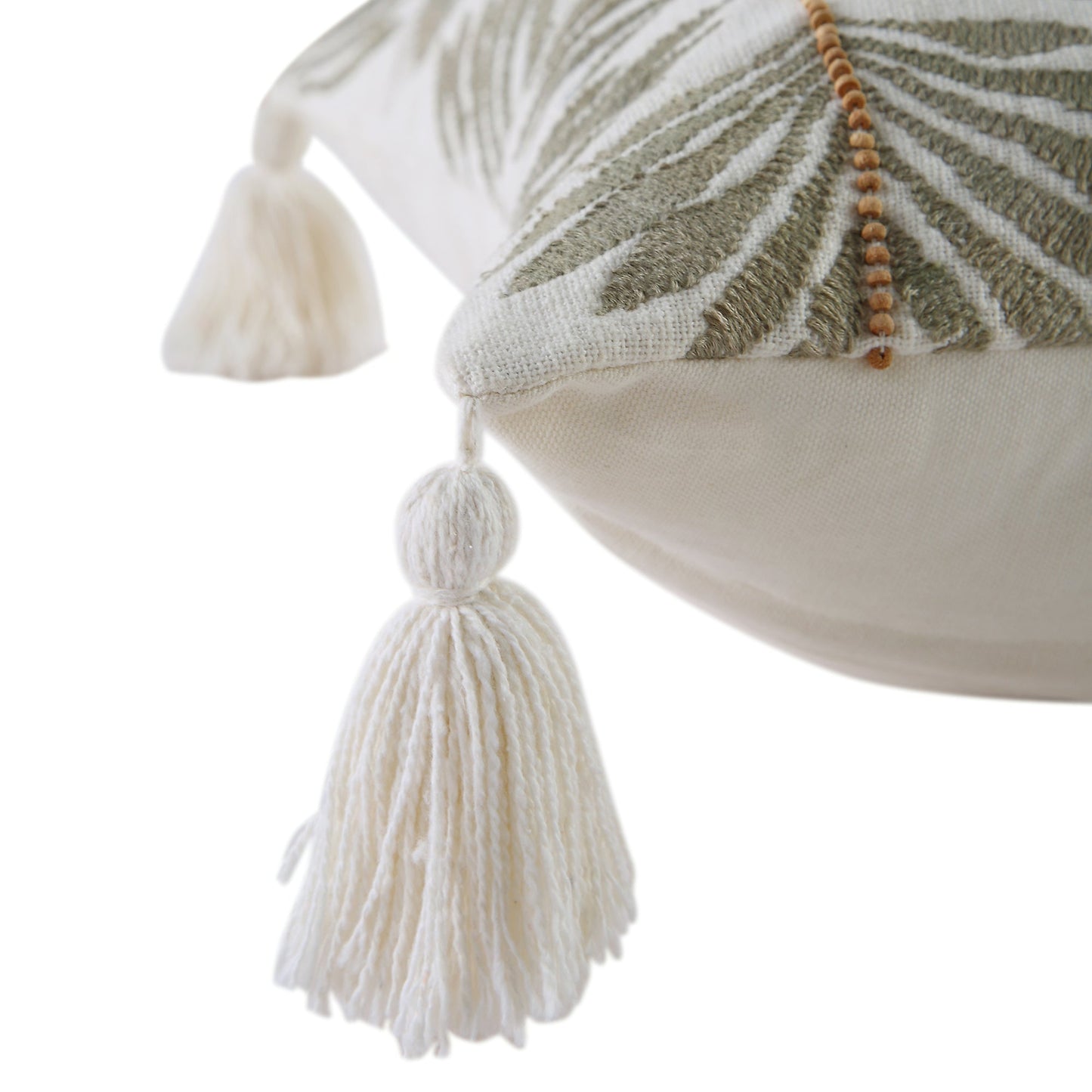 Coussin perlé brodé à la main de la collection Vine Japonica
