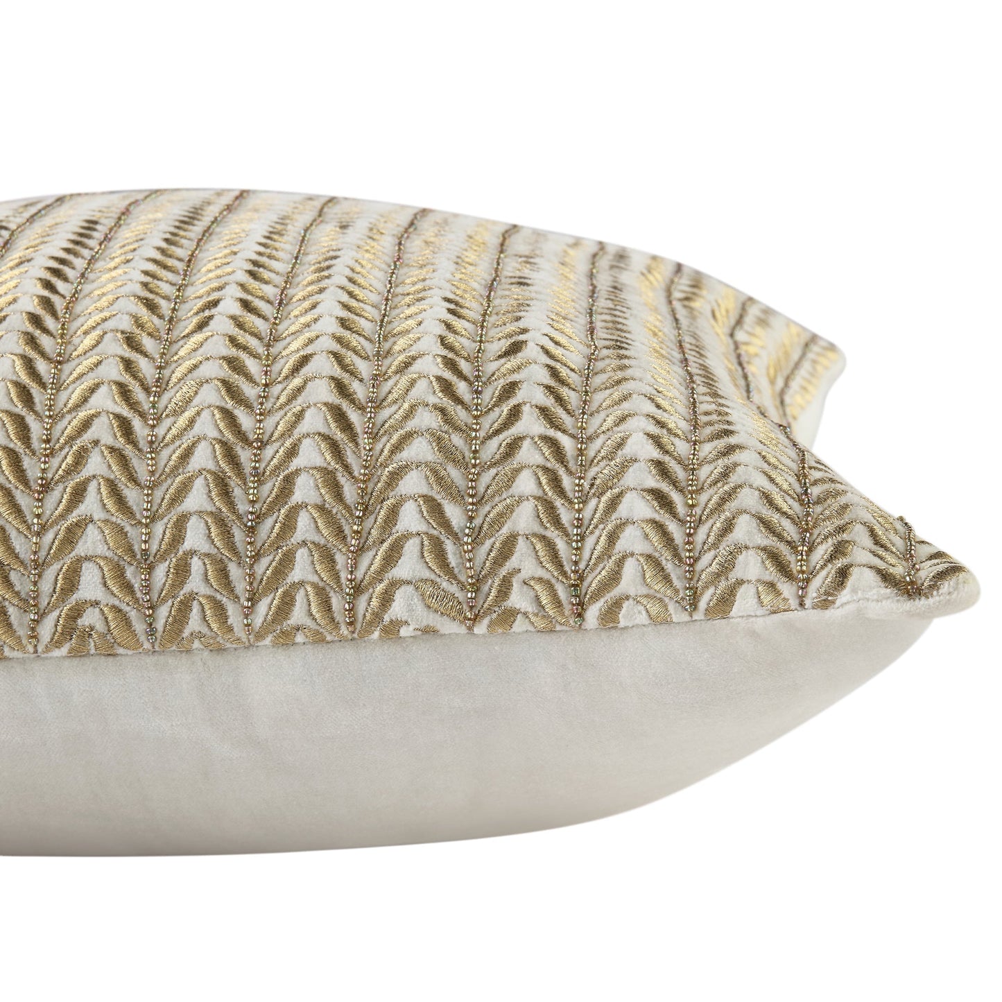 Coussin en velours perlé à la main Jasmine de la collection Luxe