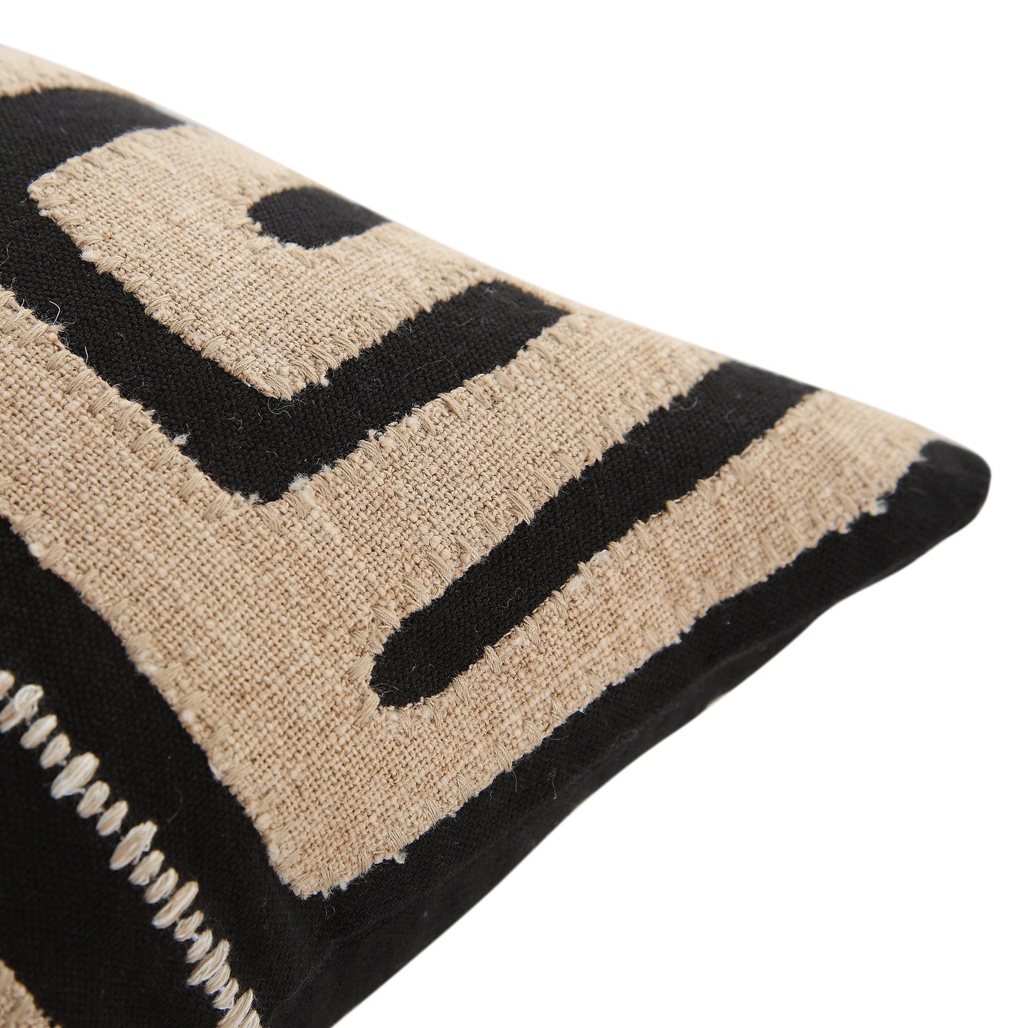 Oreiller appliqué en terre cuite brûlée Javari