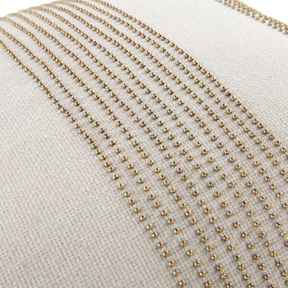 Oreiller Josie en perles faites à la main, collection Luxe