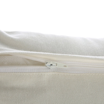 Coussin en coton blanc et bleu à nœud français Laguna de la collection Indigo
